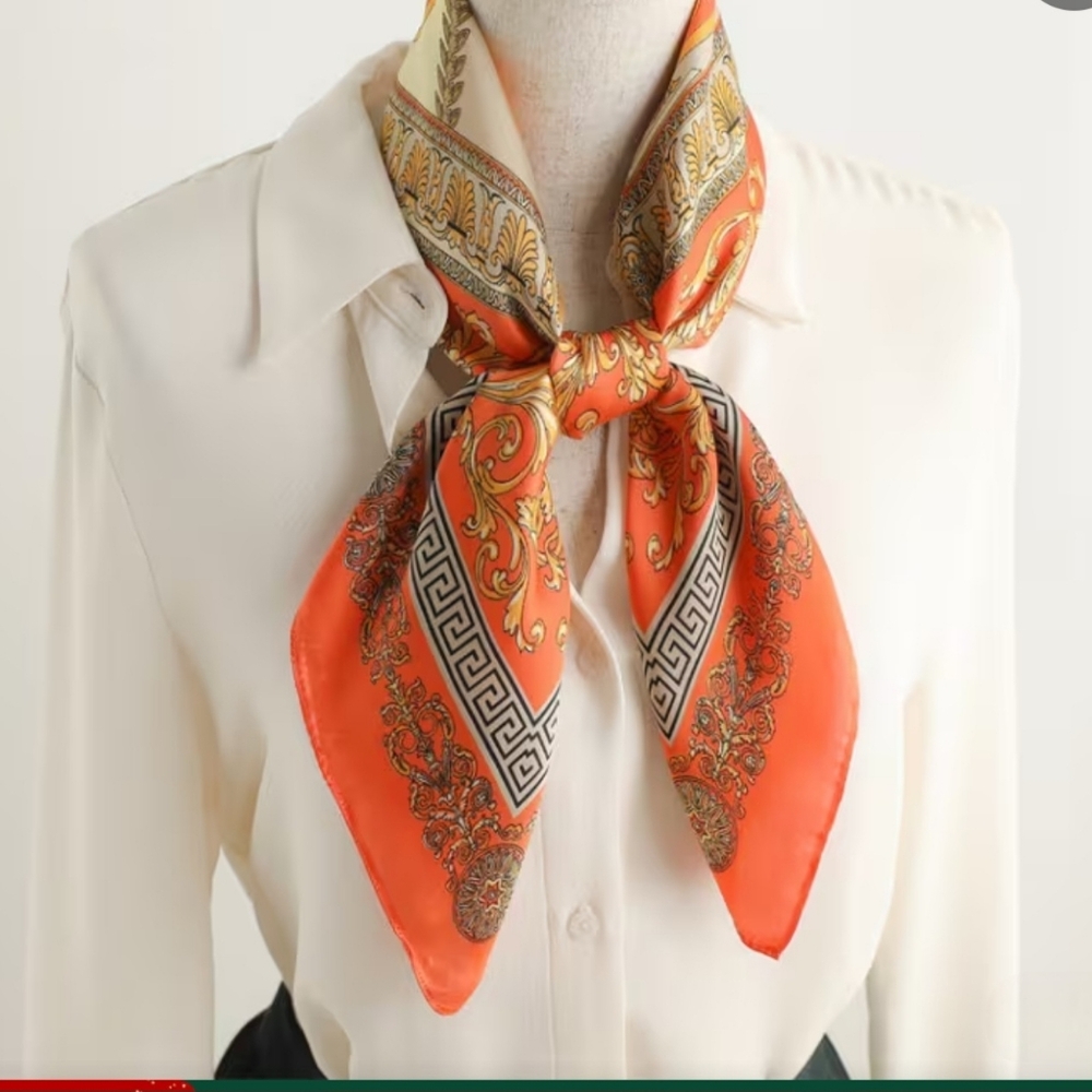 New Fashion Square Old Money Baroque Style Scarf
